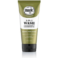 SoftSheen-Carson Magic Beard Wash 3 In 1 Cleanses and Conditions for Face, Beard and Hair, With Cocoa Butter and Shea Butter, 6.8 fluid ounces