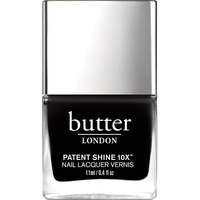 Patent Shine 10X Nail Lacquer - Union Jack Black by Butter London for Women - 0.4 oz Nail Polish