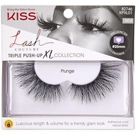 KISS Lash Couture Triple Push-up False Eyelashes, XL Collection 01', Includes, Contact Lens Friendly, Easy to Apply, Reusable Strip Lashes