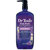 Dr Teal's Sleep Body Wash with Melatonin, Lavender & Chamomile & Essential Oil Blend, 24 fl oz.