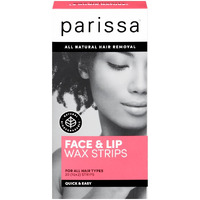 Parissa Face & Lips Wax Strips Kit for Facial Hair Removal, At-Home Waxing Kit with Ready-to-Use Small Wax Strips, 5ml Aftercare Oil, Suitable for All Hair Types, Biodegradable & Skin-Safe (Refresh)