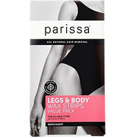 Parissa Legs & Body Wax Strips Kit Value Pack for Body Hair Removal, At-Home Waxing Kit with Ready-to-Use Large Wax Strips, 5ml Aftercare Oil, Suitable for All Hair Types, Skin-Safe (48 Pack)