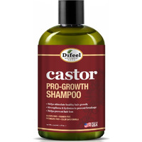 Difeel Castor Pro-Growth Shampoo 12 oz. - Made with Natural Castor Oil for Hair Growth, Sulfate Free Shampoo