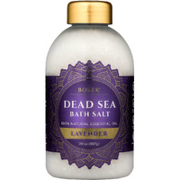 Bokek Bokek Organic Lavender Bath Salt, Dead Sea Salt Scented With Certified Organic Essential Oil, 20 Ounce Jar, White, Lavender, 20 ounces