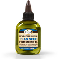 Difeel Premium Natural Hair Oil - Flax Seed Hair Oil 2.5 oz. - Strengthening & Moisturizing Hair Oil Treatment