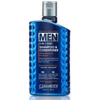 GIOVANNI Mens 2-in-1 Daily Shampoo & Conditioner, 16.9 oz., with Ginseng and Eucalyptus, Color-Safe & Vegan-Friendly, Cleans & Moisturizes, Mens Cedarwood Collection for All Hair Types