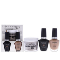 Match Makers Plus Dip - See You Latte by Cuccio Colour for Women - 3 Pc 1.6oz Pro Powder Polish Dip System, 0.44oz Veneer Soak Off Gel, 0.43oz Colour Nail Polish