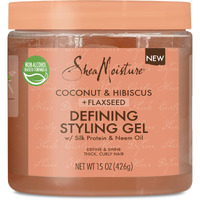 SheaMoisture Defining Styling Gel For Thick, Curly Hair Coconut and Hibiscus Paraben-Free Frizz Control Styling Gel 15 oz