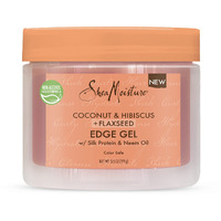 SheaMoisture Flaxseed Edge Control Gel Hair Products for Curly Hair Coconut and Hibiscus Paraben-Free Hair 3.5 oz