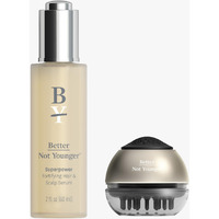 Superpower Hair and Scalp Duo by Better Not Younger for Unisex - 2 Pc 2oz Superpower Fortifying Hair and Scalp Serum, Superpower Liquid Comb