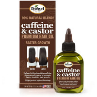 Difeel Caffeine & Castor Premium Hair Oil for Faster Hair Growth 2.5 oz.