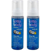 Roux Lottabody Lotta Body Wrap Me Foaming Mousse Coconut and Shea Oils 7 Ounce (207ml) (Pack of 2)