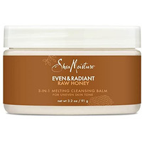 SheaMoisture Even and Radiant Face Cleanser For Uneven Skin Tone and Dark Spots 3-in-1 Cleansing Balm With Raw Honey 3.2 oz