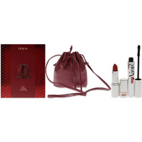 Vamp! Mascara and Petalips Set by Pupa Milano for Women - 3 Pc 0.32oz Vamp! Mascara - 100 Black, 0.123oz Lipstick - 015, Bucket Bag