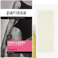 Parissa Legs & Body 24 Biodegradable Wax Strips Kit for At-Home Hair Removal with Ready-to-Use Large Wax Strips for All Hair Types, Pink (PW-ST40)