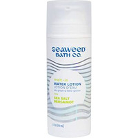 Seaweed Bath Co. Melt-In Water Lotion, Sea Salt Bergamot Scent, 4 Ounce, Sustainably Harvested Seaweed, Sea Grape, Beta-Glucan
