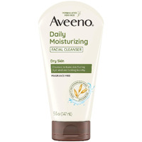 Aveeno Daily Moisturizing Facial Cleanser with Soothing Non-GMO Oat, Hydrating Face Wash for Soft & Supple Skin, Free of Parabens, Sulfates, Fragrance, Dyes & Soaps, 5 fl. oz