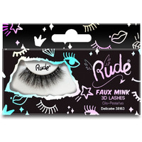 Essential Faux Mink 3D Lashes - Delicate by Rude Cosmetics for Women - 1 Pc Pair