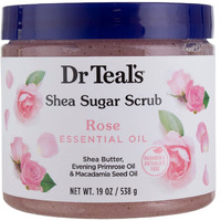 Dr. Teal's Shea Sugar Scrub Rose 19 Ounce Jar