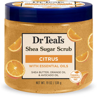 Dr Teal's Shea Sugar Body Scrub, Citrus with Essential Oils & Vitamin C, 19 oz