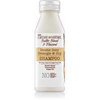 Creme of Nature, Double Duty Detangle & Slip Shampoo, Butter Blend, Argan Oil, Flaxseed Oil, Moisturizing Formula, 12oz