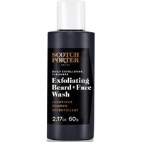 Scotch Porter Exfoliating Beard Wash & Face Cleanser for Men, Travel Friendly | Formulated with Non-Toxic Ingredients, Free of Parabens, Sulfates & Silicones | Vegan | 2.17 oz Bottle