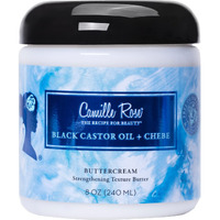 Camille Rose Black Castor Oil & Chebe Buttercream, Strengthening and Styling Butter to Restore Moisture for Thick, Textured Hair, 8 oz