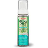 Olive Oil Max Moisture Super Soft Style Curl Defining Mousse infused with Rice Water & Electrolytes for Supercharged Hydration & Growth (7.0 oz)
