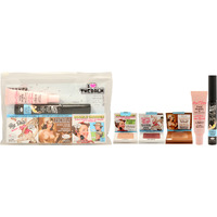 Clean and Green Travel Kit by the Balm for Women - 5 Pc 0.1oz Big Date Blush, 0.1oz Bronzilla Bronzer, 0.1oz Double Crosser Wow Highlighter, 0.27oz TheBalm Nuit Black Mascara , 0.39 Anne T. Dotes Face Primer