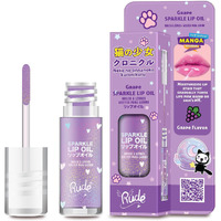 Manga Collection Sparkle Lip Oil - Grape by Rude Cosmetics for Women 0.14oz Lip Oil