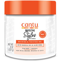 Cantu Protective Styles by Angela Braiding & Twisting Gel with Marula Oil & Aloe Vera, 8 Ounce
