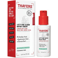 THAYERS Let's Be Clear Water Face Cream, Moisturizer with Azelaic Acid and Hyaluronic Acid, Skin Care for Combination to Oily Skin, 2.5 Oz