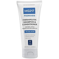 MG217 Psoriasis Shampoo and Conditioner with Salicylic Acid, Therapeutic Scalp Treatment, Softens, Lifts, Removes Scaling, Psoriasis Scalp Treatment, Salicylic Acid Shampoo and Conditioner, 8floz Tube