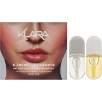 X-Treme Lip Plumper Duo by Klara for Women - 2 Pc 0.18oz Lip Maximizer Day Plumper, 0.18oz Lip Care Night treatment