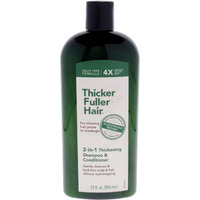 2-in-1 Thickening Shampoo and Conditioner by Thicker Fuller Hair for Men - 12 oz Shampoo and Conditioner