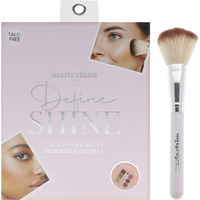 Define Shine Face Palette by Marie Claire for Women - 7 Pc 0.19oz Blush, 2 x 0.19oz Highlighters, 3 x 0.26oz Contour, Contour Brush