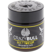 MattMeUp Paste - Medium Matte by Crazy Bull Hair for Men - 3.38 oz Paste