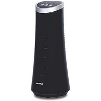 Optimus 12" Desktop Ultra Slim Oscillating Tower Fan, LED, Black