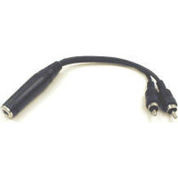 Y Cable, 1/4-in TSF to Dual RCA