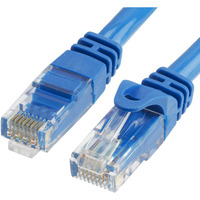 Cmple Cat6 Ethernet Cable 10Gbps - Computer Networking Cord with Gold-Plated RJ45 Connectors, 550MHz Cat6 Network Ethernet LAN Cable Supports Cat6, Cat5e, Cat5 Standards - 1.5 Feet Blue