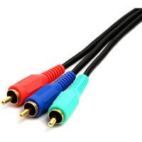 Cmple - 3-RCA Male to 3RCA Male RGB Component Video Cable For HDTV - 25 Feet