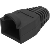 Cmple RJ-45 Strain Relief Boots for CAT5/5E/6 Ethernet LAN Cable Connector Cover Color Black (Pack of 50)