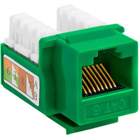 Cat6 Punch Down Keystone Jack - Green