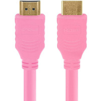 Cmple - HDMI Cable 1.5FT High Speed HDTV Ultra-HD (UHD) 3D, 4K @60Hz, 18Gbps 28AWG HDMI Cord Audio Return 1.5 Feet Pink