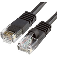 Cmple Cat5e Network Ethernet Cable - Computer LAN Cable 1Gbps - 350 MHz, Gold Plated RJ45 Connectors - 75 Feet Black