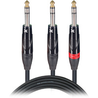 ProX XC-SYS03 3 Ft. 1/4" TRS-M to Dual 1/4" TRS-M High Performance Audio Cable