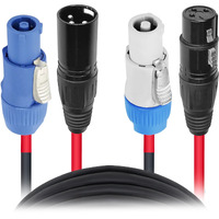 ProX XC-PWC14-XLR06 6' Ft Dual 14AWG PowerKon to Dual XLR Combo Link Jumper Cable
