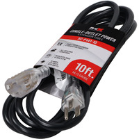 ProX XC-P141-10 10 Ft. 110VAC NEMA 15 Male to 3 Outlet Female Power-Extension Cord 14 AWG