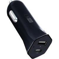 BYTECH 3.1A USB/C-TYPE CAR CHRGER-BK