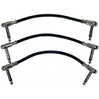 6" Patch Cable w/ Pancake Connectors (Black) - 3 Pack